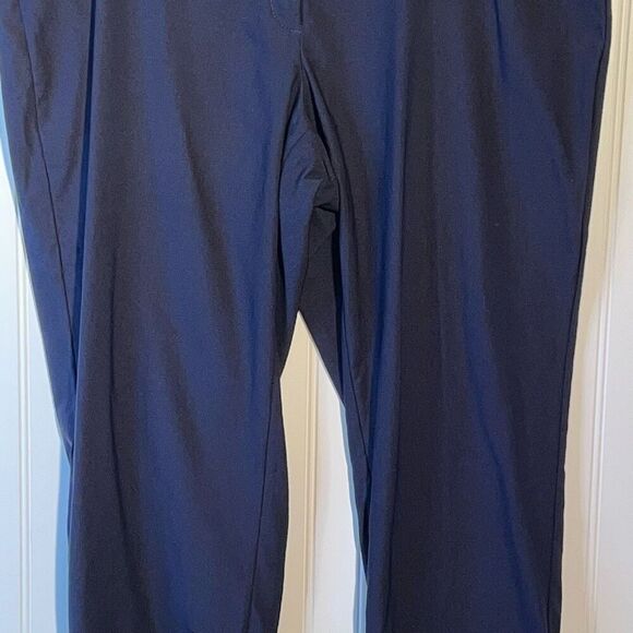 Nanette by Nanette Lepore Trouser Pants Women 18W Navy Blue Stretch Classic - Picture 3 of 9